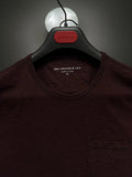 John Varvatos Star USA Mens Shirt -  Vintage Burnout Crew 2012 - Cabernet