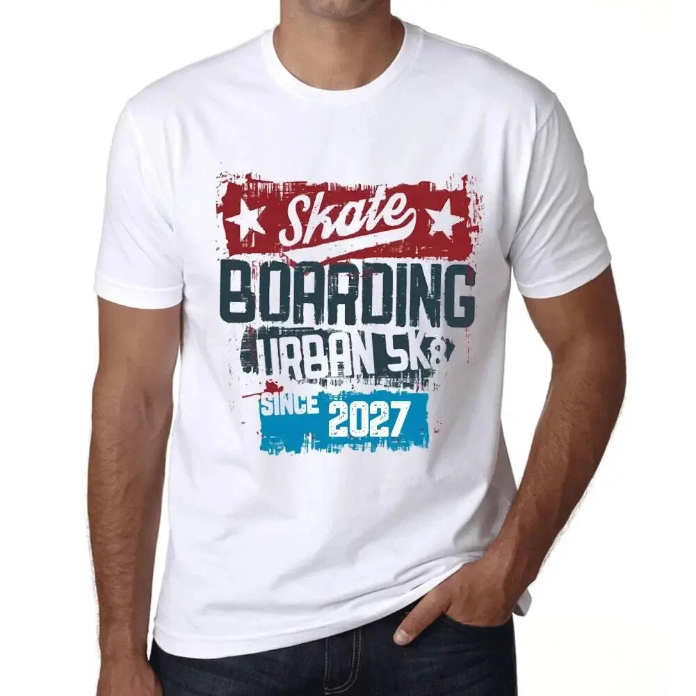 Men's Graphic T-Shirt Urban Skateboard Since 2027 Eco-Friendly Limited Edition