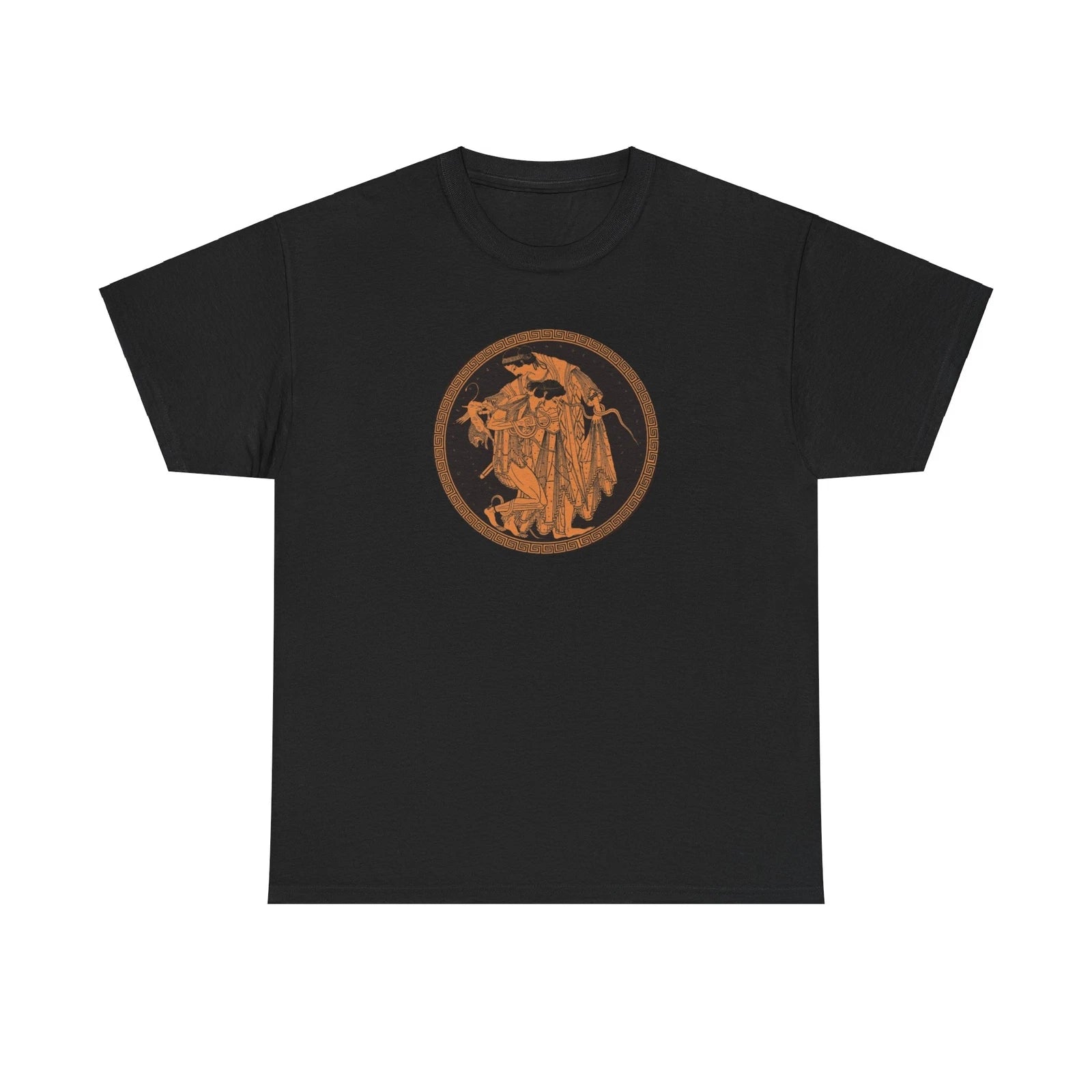 Peleus and Thetis Ancient Greek Pottery T-Shirt Red Figure Black Attic Art