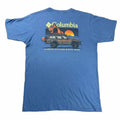 Columbia Graphic T-Shirt Size M Blue Camping Car Roof Tent