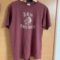 Two Moon 34th T-Shirt Wine Red Size L Cotton