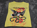 Ed Hardy NEW Artistic Edgy New York City Snake Bald Eagle Retro Tshirt SZ Large