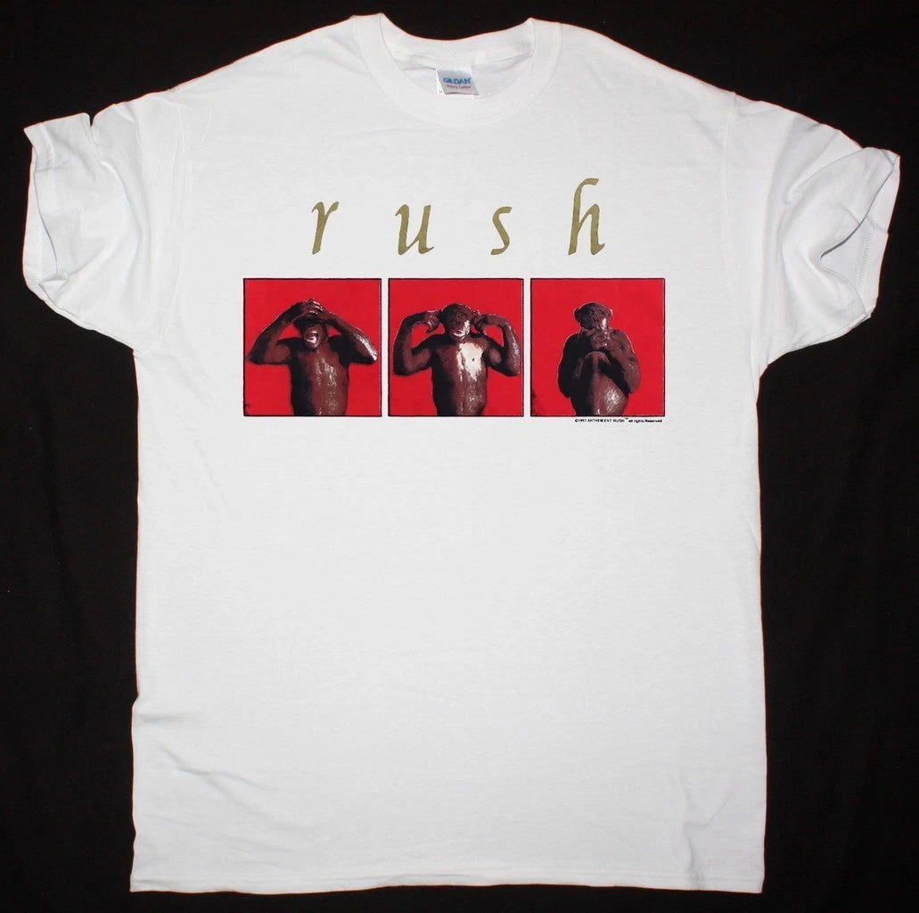 RUSH COUNTERPARTS TOUR 1994 WHITE T-SHIRT  TARIFFS INCLUDED