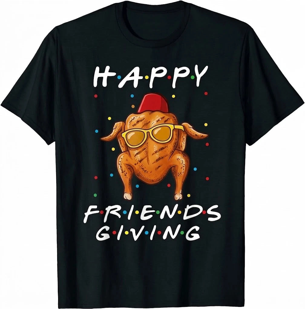 Happy Friendsgiving Fall Autumn Friends Turkey Thanksgiving T-Shirt