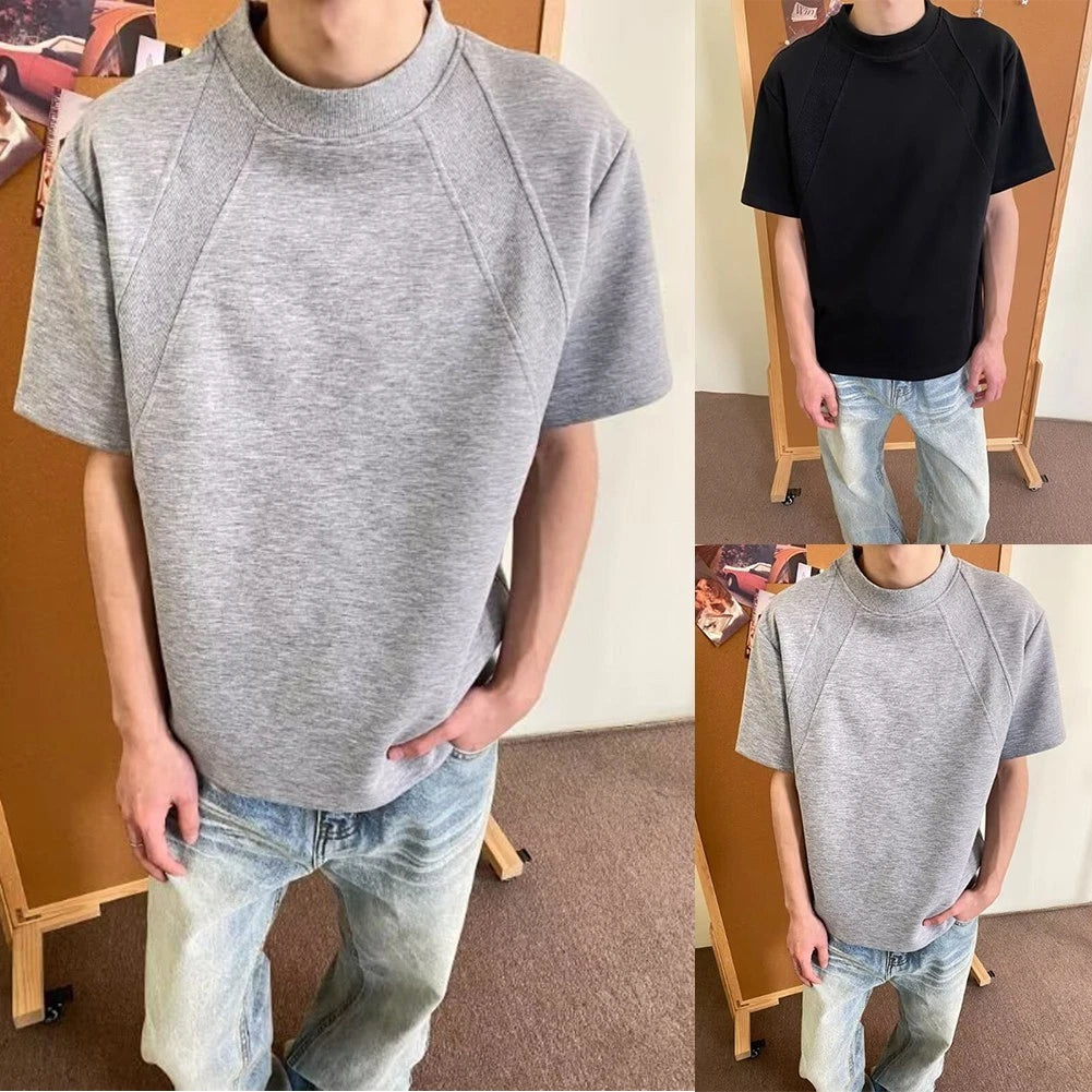 For Men For Street Style Men's T-shirt Splicing Design Daily Life Regular Length