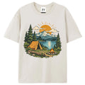 Cute Outdoor Camper Tee Tent Campfire Lake Graphic Shirt Sweet Retro 90s Boho