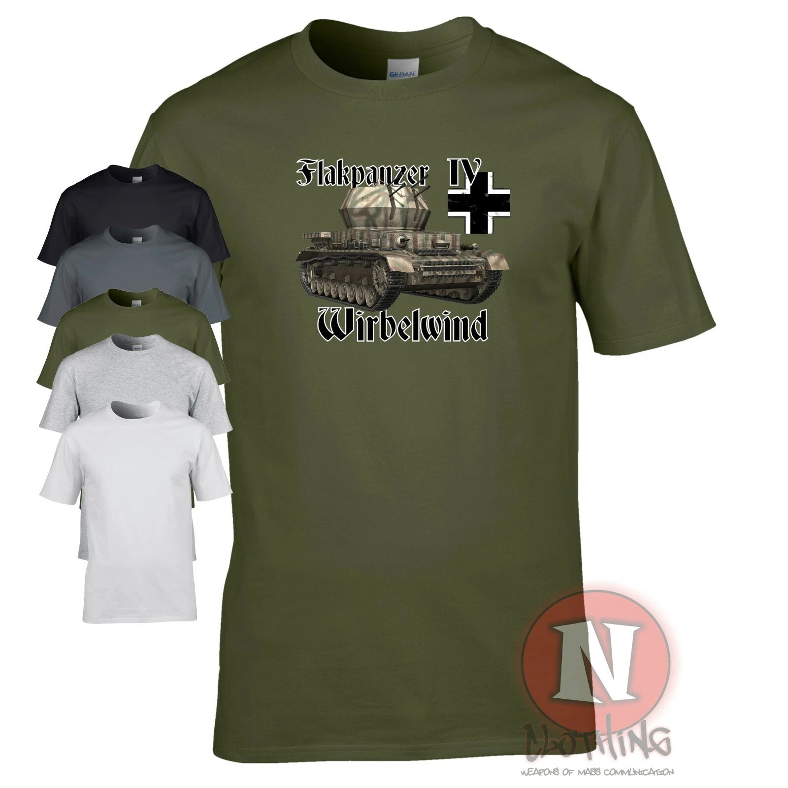 Flakpanzer 4 Wirbelwind WW2 German military T-shirt World Tanks Panzerkampfwagen