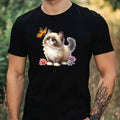 Mens Watercolour Ragdoll Cat Print Cotton T-Shirt Size XS to 5XL