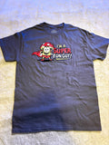 DOM Men's Gray Cotton Knit Graphic T-Shirt M Crew Neck Short Sleeve Mushroom