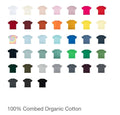Summer Special, 100% Combed Organic Cotton Unisex T-Shirt Tops | Lots of Colours