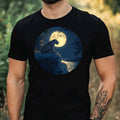 Mens Leopard In Moonlight Motif Cotton T-Shirt Size XS to 5XL