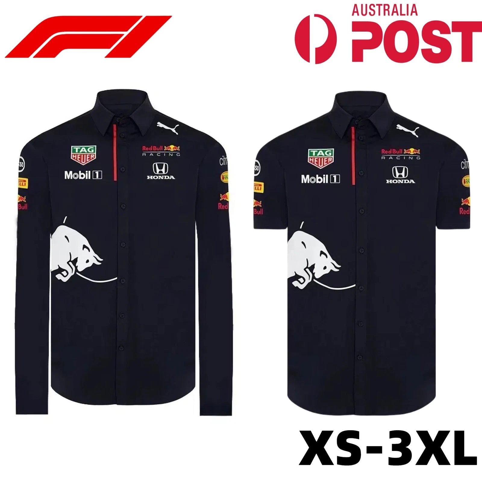 F1 Racing Team Polo T-Shirt Sports Tee Team Costume Top Short Long Sleeve Gifts