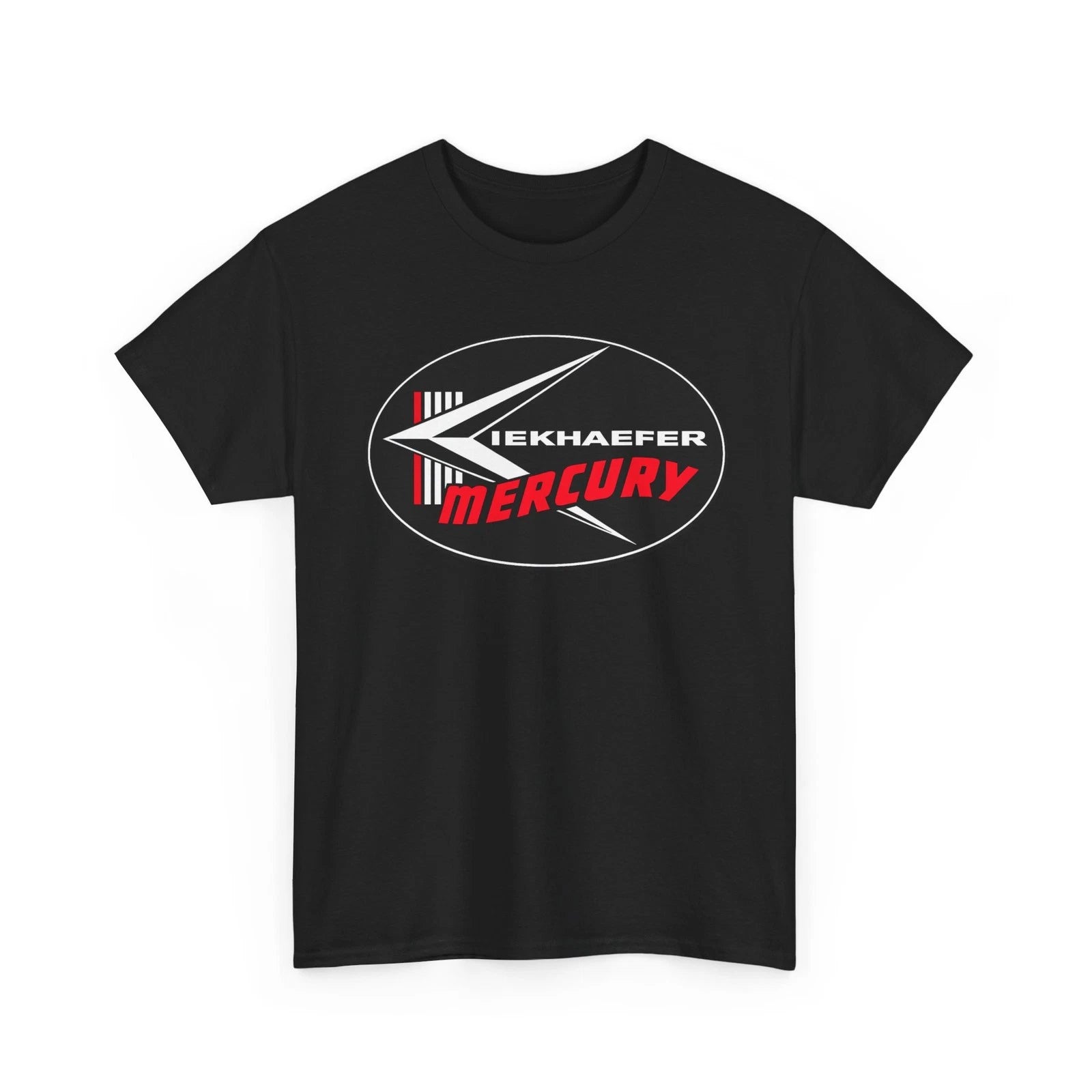 Kiekhaefer Mercury Vintage Outboard Motor Logo Graphic T-Shirt Marine Retro Tee
