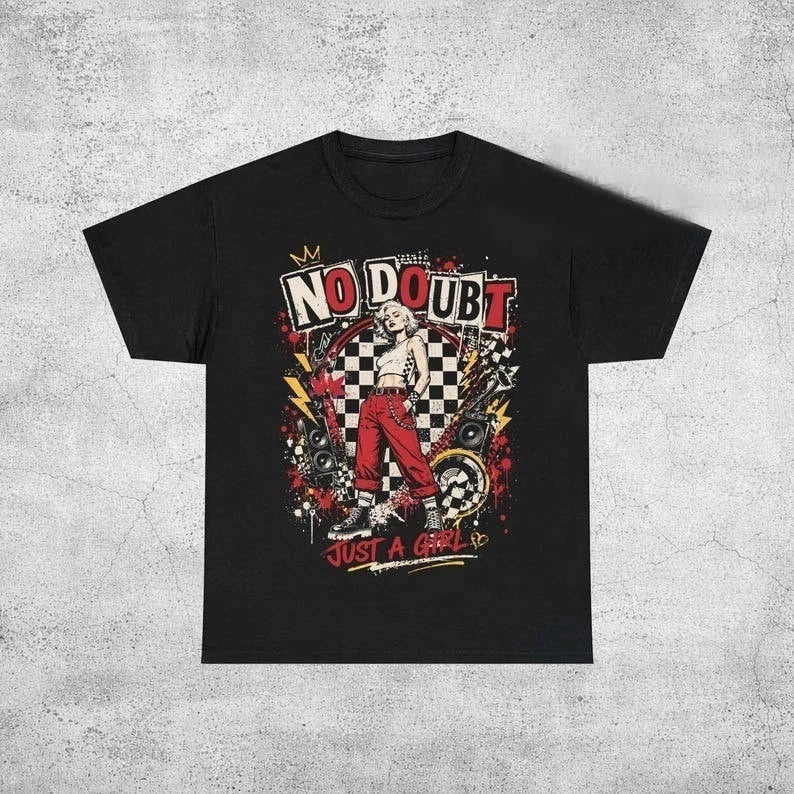 Vintage No Doubt Band Shirt, Gwen Stefani Retro 90s Rock Tee, Reprint