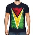 Guyana Grunge Flag Men T-Shirt Guyana Football Guyana Gift Shirt