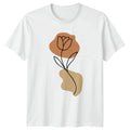Minimalist Tulip Flower Art T-Shirt Minimalist Abstract Floral Botanical