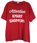 Attention Kmart Shoppers VTG 90s Y2K T Shirt FOTL Retro Nostalgia LARGE Red