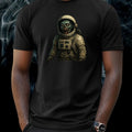 Mens Zombie Astronaut Print Cotton T-Shirt Size XS to 5XL