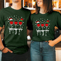 Christmas Wine T-Shirt Winedeer Reindeer Red Wine Beer Lover Xmas Gift T-5007