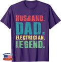 Electrician Husband Dad Legend Electrical Worker Wireman T-Shirt Image 1 of 4