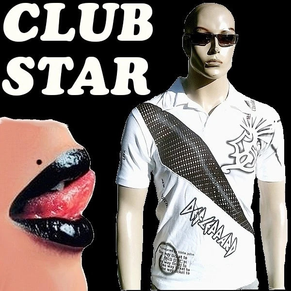 Polo T-Shirt Cool De Heavy Metal Clubwear Tribal Tattoo Club Star S/M 48