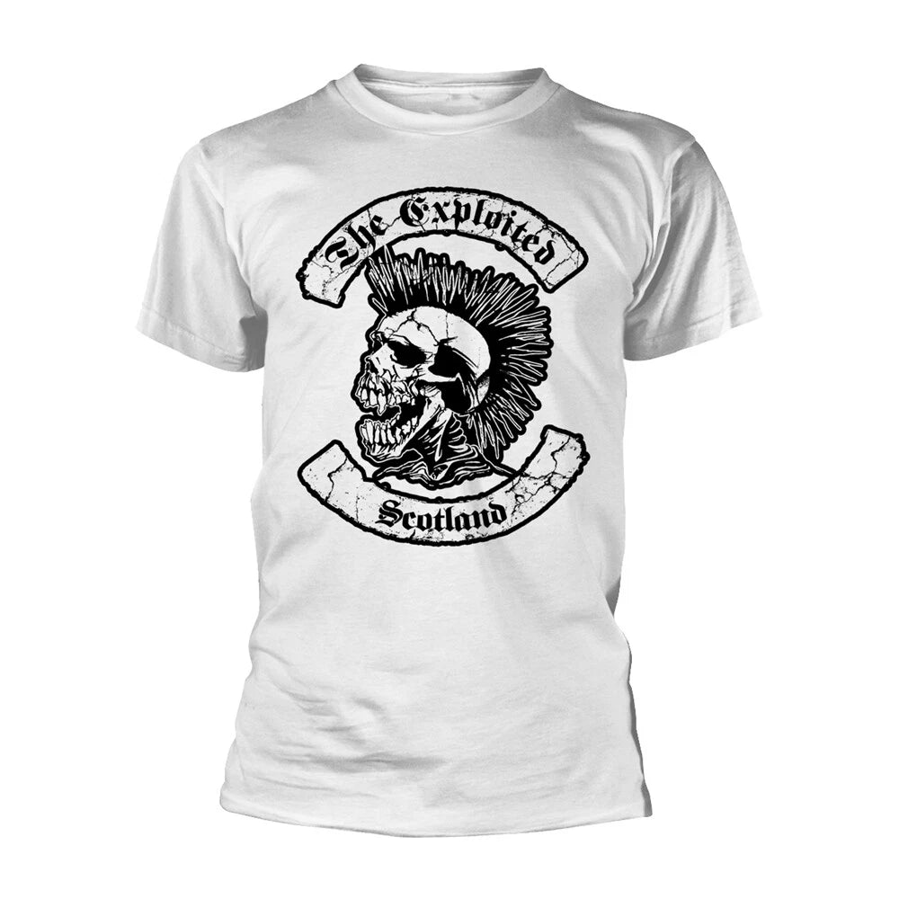 The Exploited 'SCOTLAND' (White) - NEW T Shirt *Official  punk Wattie