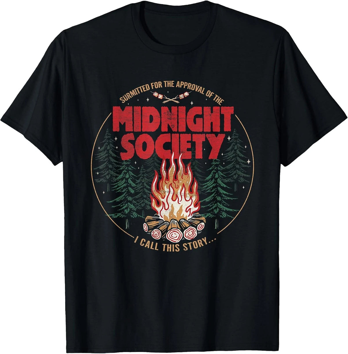 Midnight Society Camping Hiking Adventure Tee for Nature Lovers