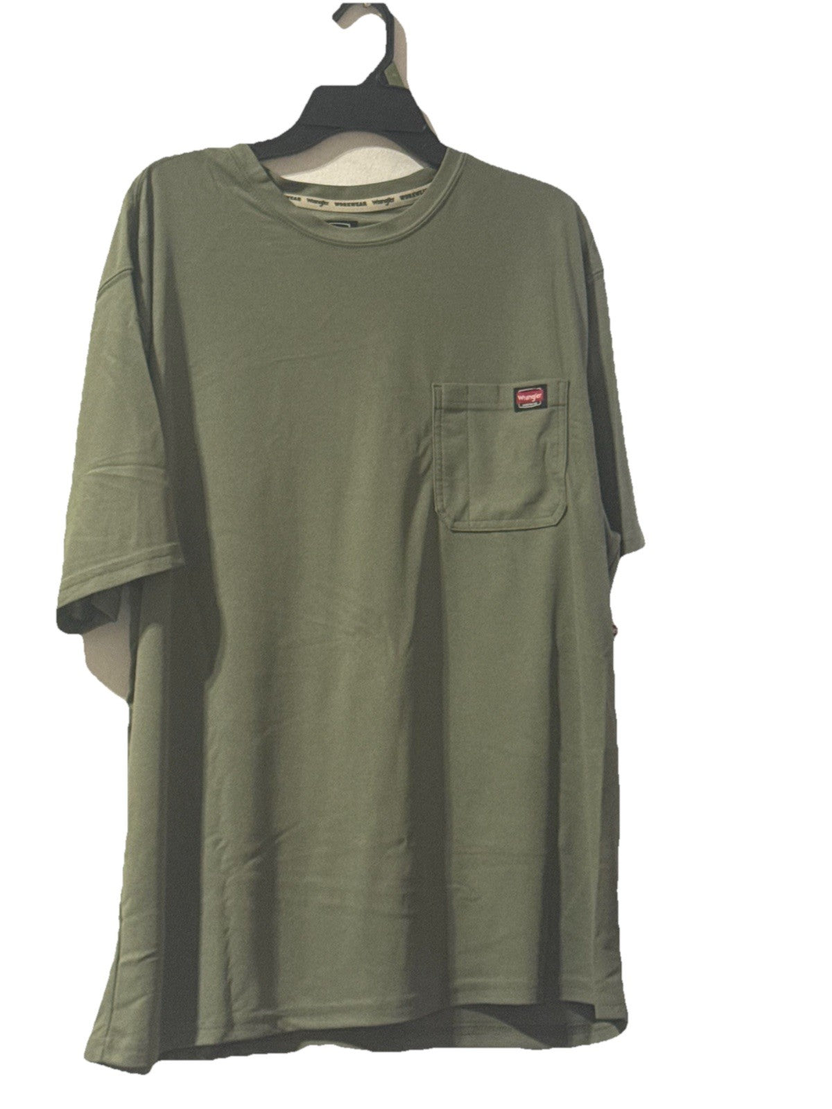 WRANGLER Workwear Mens XL Performance Pocket T-Shirt Short Sleeve Logo Crew Neck