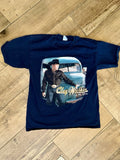 Vintage concert shirt 90's country Clay Walker Graphic Navy Crew Neck T-Shirt L