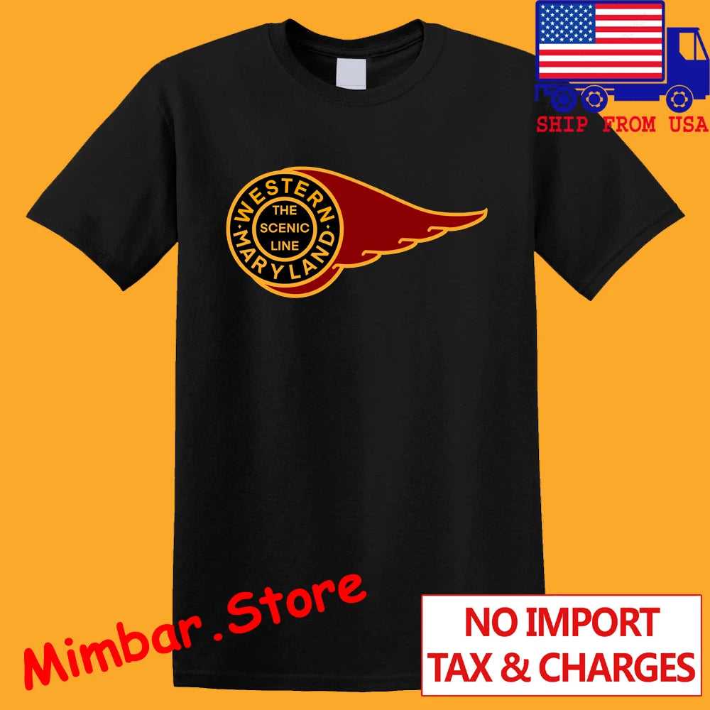 Western Maryland Scenic Railroad Men's Black Size S-5XL