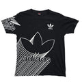 Adidas Originals Boys Black Trefoil Graphic T-Shirt Size L Big Logo Streetwear