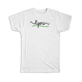 Gift T-Shirt : Nigeria Flag Colors Travel Expat Country Minimalist