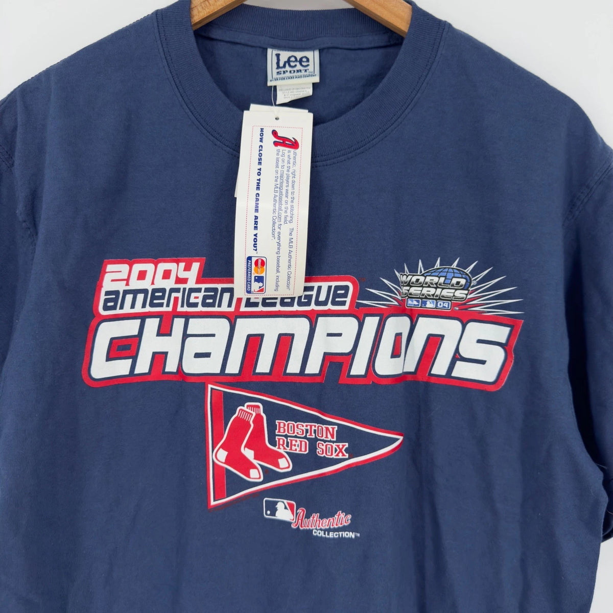 VTG Lee Sport Boston Red Sox 2004 American League Champions T Shirt Medium NWT