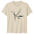 Minimalist Floral Vine Drawing Sketch T-Shirt Minimalist Botanical Birthday