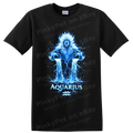 Aquarius Zodiac Sign Water Bearer Electric Fantasy T Shirt Astrology Design Tee