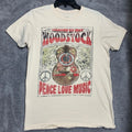 Life Clothing Co Woodstock Graphic T-Shirt Mens Medium Cream Peace Love Music