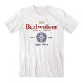 Budweiser 1876 King of Beers Print Shot Sleeve White Cotton T-Shirt Size Large