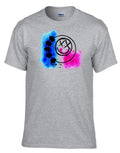 Blink 182 - BIG SMILE Punk Rules Rock Music Grey T-Shirt -131_Grey