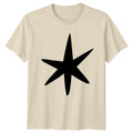 Stylized Six Point Star T-Shirt Minimalist Gift For Him And Her