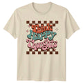 Think Happy Thoughts T-Shirt Retro Aesthetic Motivational Gift For Him And Her