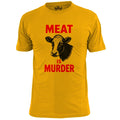 Mens Meat Is Murder Cow  T Shirt Animal Rights Welfare