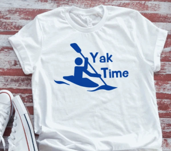 Yak Time, Kayak Soft White Short Sleeve T-shirt