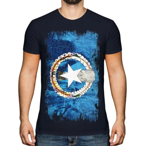 Northern Mariana Islands Grunge Flag Men T-Shirt Marianan Shirt Gift