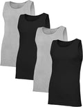 Fruit of the Loom Men's Ribbed Assorted Tank Tops A-Shirts 4-Pack Small to 3X