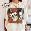 Cute Halloween Duck Shirt, Vintage Pumpkin Graphic Tee, Spooky Cartoon Unisex