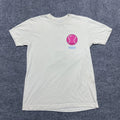 Baseballism Shirt Mens Medium Beige Doubles & Bubbles Baseball Graphic Tee
