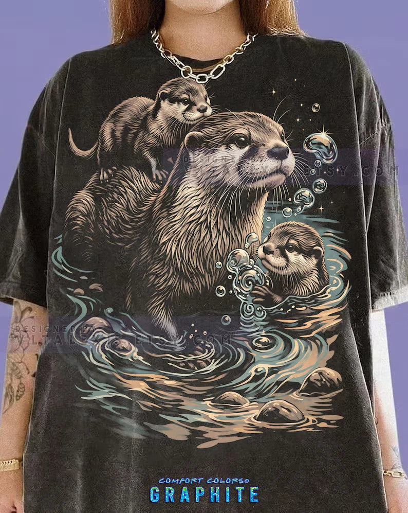 Sea Otter Animal Lover Wildlife Nature Comfort Tee