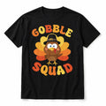 Gobble Squad Thanksgiving Turkey Funny Fall Family Matching Graphic T-Shirt
