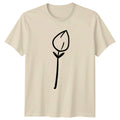Minimalist Abstract Flower Design T-Shirt Minimalist Art Nature Floral Birthday