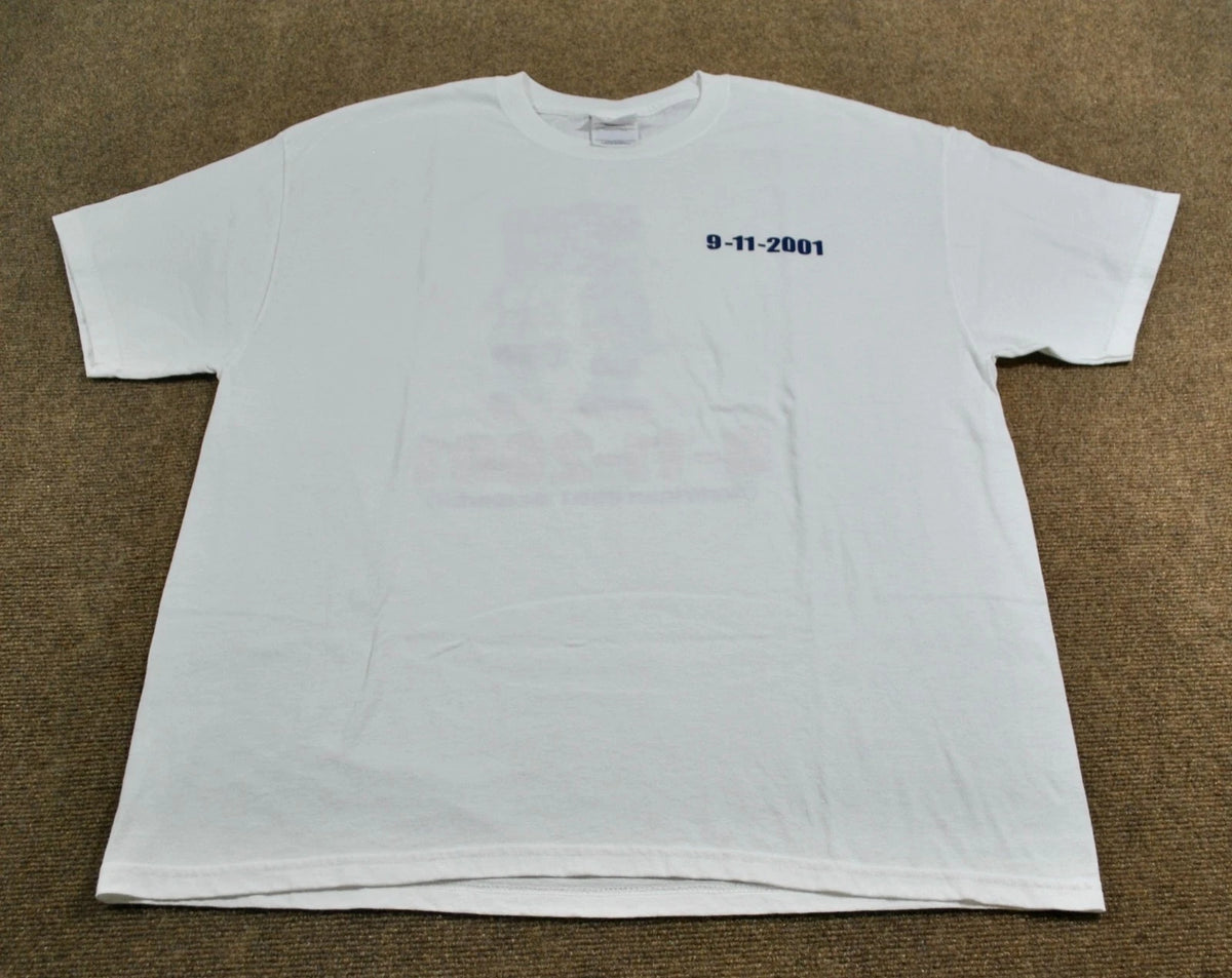 September 11th 2001 American Quilt Memorial Firefighter New York Shirt X-Large